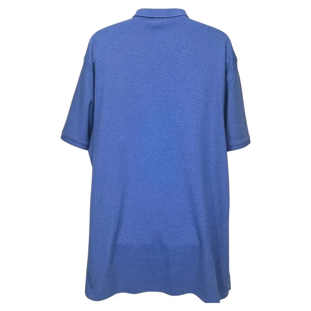 Polo Ralph Lauren Men’s XXL Classic Polo Shirt Heather Blue Cotton‎ Short Sleeve